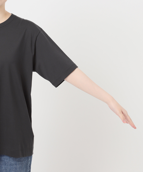 journal standard L'essage(ジャーナルスタンダードレサージュ)の「47/2スーピマコンパクトTシャツ(Tシャツ/カットソー・レディース・ホワイト/オリーブ/グレー・FREE)」の9枚目の写真
