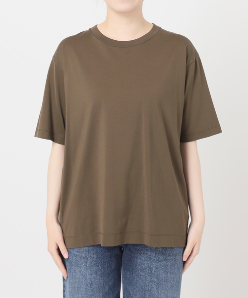 journal standard L'essage(ジャーナルスタンダードレサージュ)の「47/2スーピマコンパクトTシャツ(Tシャツ/カットソー・レディース・ホワイト/オリーブ/グレー・FREE)」の6枚目の写真