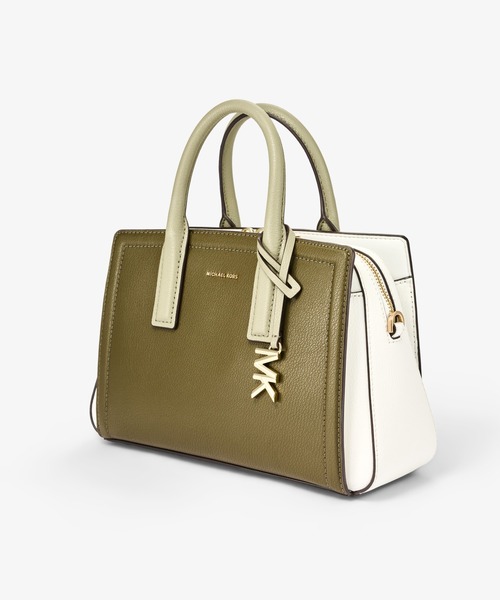 MICHAEL KORS(マイケルコース)の「LAILA カラーブロック ぺブルレザー サッチェル スモール(ハンドバッグ・レディース・グリーン系その他・FREE)」の7枚目の写真