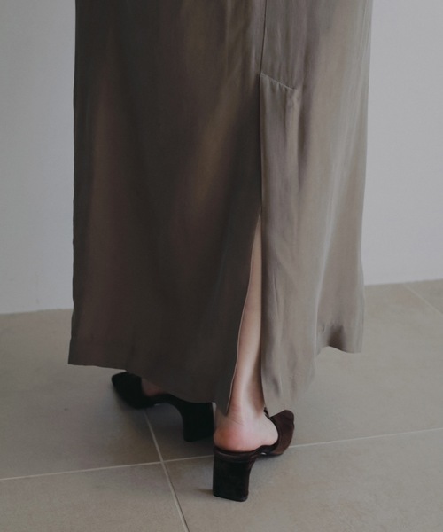 anuke（アンヌーク）の「Squareneck Pencil Onepiece（ワンピース・レディース・モカ/ブラック・36inch/38inch）」の10枚目の写真