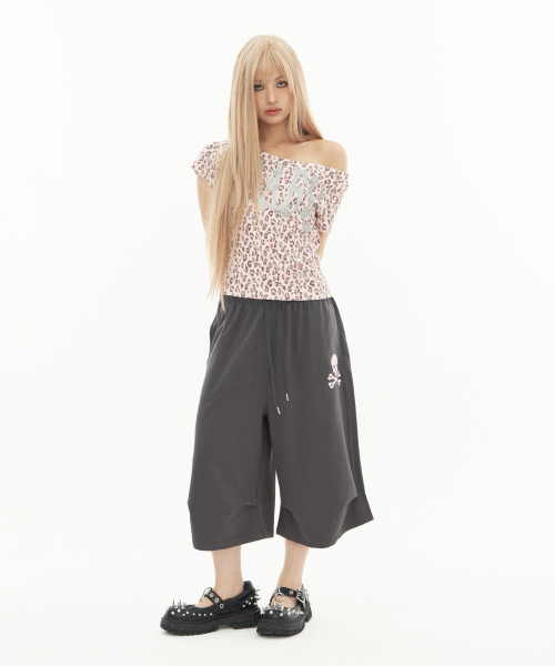 SETUP-EXE(セットアップイーエックスイー)の「BABY WIDE NECK TOP / LEOPARD PINK(Tシャツ/カットソー・レディース・その他・OS)」の7枚目の写真
