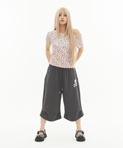 SETUP-EXE(セットアップイーエックスイー)の「BABY WIDE NECK TOP / LEOPARD PINK(Tシャツ/カットソー・レディース・その他・OS)」の6枚目の写真