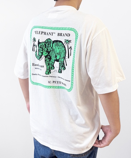 petit main LIEN(プティマインリアン)の「【ELEPHANT/リンク】ゆるシルエット半袖Tシャツ(Tシャツ/カットソー・レディース・ベージュ/オフホワイト・L/M)」の2枚目の写真