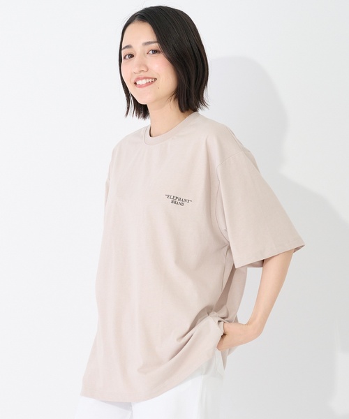petit main LIEN(プティマインリアン)の「【ELEPHANT/リンク】ゆるシルエット半袖Tシャツ(Tシャツ/カットソー・レディース・ベージュ/オフホワイト・L/M)」の15枚目の写真