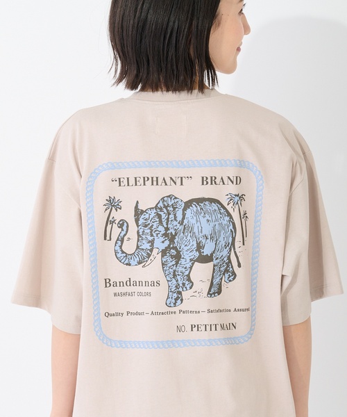 petit main LIEN(プティマインリアン)の「【ELEPHANT/リンク】ゆるシルエット半袖Tシャツ(Tシャツ/カットソー・レディース・ベージュ/オフホワイト・L/M)」の16枚目の写真