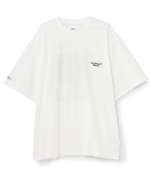 petit main LIEN(プティマインリアン)の「【ELEPHANT/リンク】ゆるシルエット半袖Tシャツ(Tシャツ/カットソー・レディース・ベージュ/オフホワイト・L/M)」の4枚目の写真