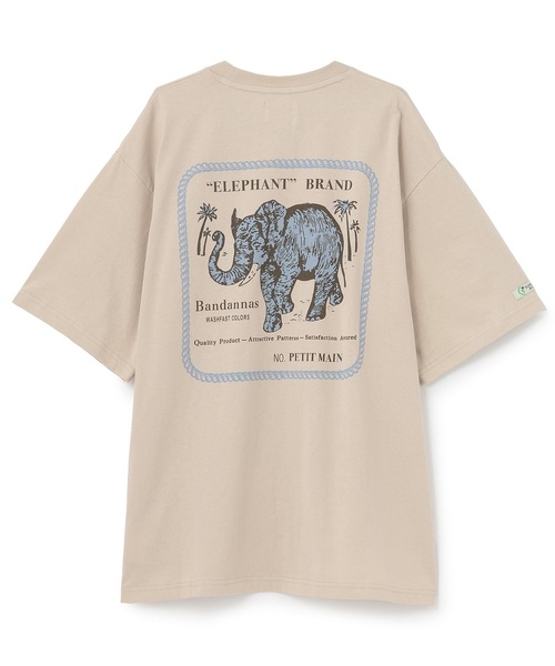 petit main LIEN(プティマインリアン)の「【ELEPHANT/リンク】ゆるシルエット半袖Tシャツ(Tシャツ/カットソー・レディース・ベージュ/オフホワイト・L/M)」の6枚目の写真