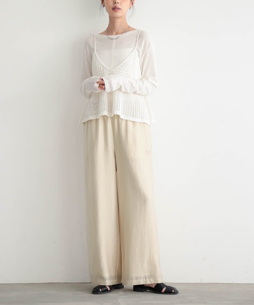 for/c(フォーシー)の「セルロースシアーパンツ【サスティナブル】(その他パンツ・レディース・ライトベージュ/チャコール・M/TM/PM/LL/L)」の11枚目の写真