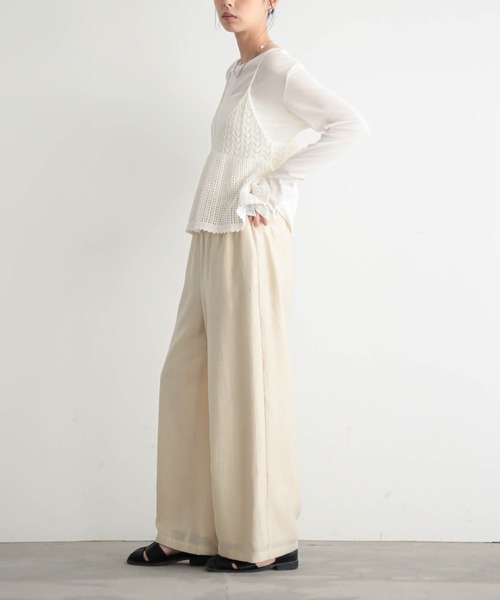 for/c(フォーシー)の「セルロースシアーパンツ【サスティナブル】(その他パンツ・レディース・ライトベージュ/チャコール・M/TM/PM/LL/L)」の12枚目の写真