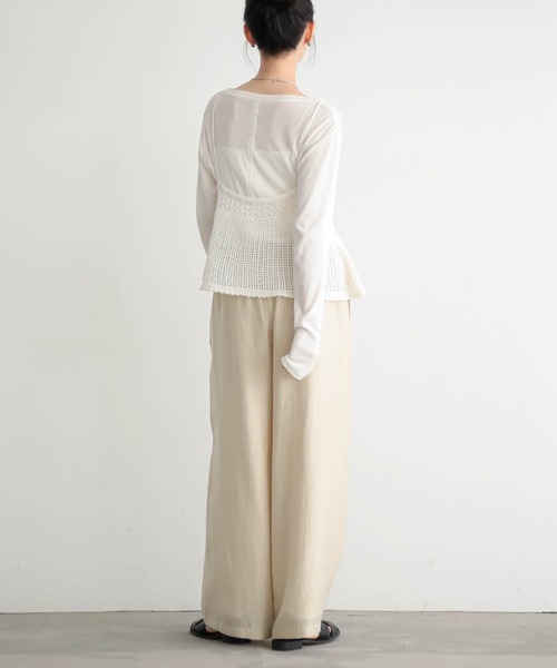 for/c(フォーシー)の「セルロースシアーパンツ【サスティナブル】(その他パンツ・レディース・ライトベージュ/チャコール・M/TM/PM/LL/L)」の13枚目の写真