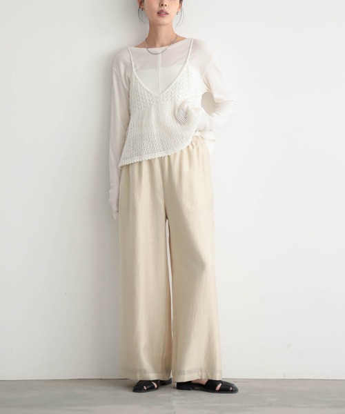 for/c(フォーシー)の「セルロースシアーパンツ【サスティナブル】(その他パンツ・レディース・ライトベージュ/チャコール・M/TM/PM/LL/L)」の14枚目の写真