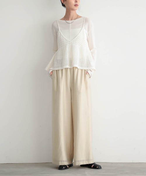 for/c(フォーシー)の「セルロースシアーパンツ【サスティナブル】(その他パンツ・レディース・ライトベージュ/チャコール・M/TM/PM/LL/L)」の15枚目の写真