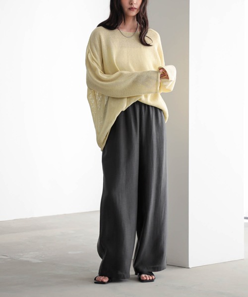 for/c(フォーシー)の「セルロースシアーパンツ【サスティナブル】(その他パンツ・レディース・ライトベージュ/チャコール・M/TM/PM/LL/L)」の4枚目の写真