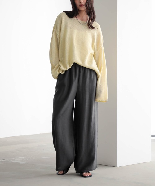 for/c(フォーシー)の「セルロースシアーパンツ【サスティナブル】(その他パンツ・レディース・ライトベージュ/チャコール・M/TM/PM/LL/L)」の5枚目の写真