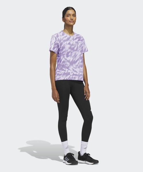 adidas(アディダス)の「オウン ザ ラン 総柄プリント 半袖Tシャツ / アディダス adidas(Tシャツ/カットソー・レディース・パープル・XX-LARGE/LARGE/MEDIUM/SMALL/X-LARGE/X-SMALL)」の3枚目の写真
