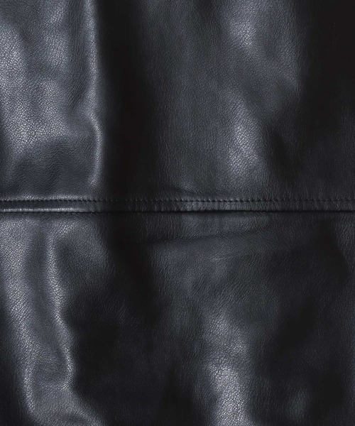 SITRY(シトリー)の「Synthetic Leather A-2 Jacket/フェイクレザー オーバーサイズ A-2フライトジャケット ブルゾン(ブルゾン・メンズ・ブラック・M/L/LL)」の12枚目の写真
