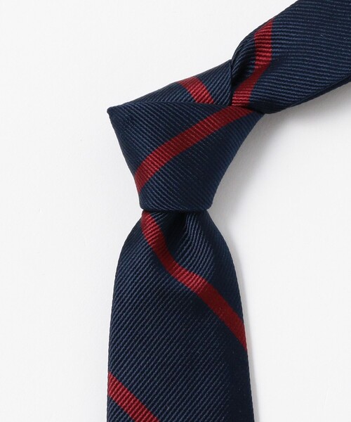 BEAMS PLUS(ビームスプラス)の「Ivy Tie Regimental Bar Stripe(ネクタイ・メンズ・ブルー/シルバー/グリーン/ワイン/イエロー・ONE SIZE)」の11枚目の写真