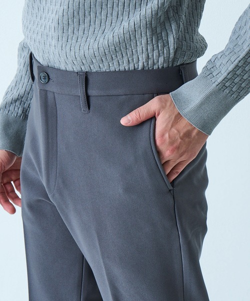 TETE HOMME（テットオム）の「ストレッチボンディングニットパンツ / ウォッシャブル / セットアップ対応（スラックス・メンズ・ライトグレー/チャコールグレー・X-LARGE/LARGE/MEDIUM）」の7枚目の写真