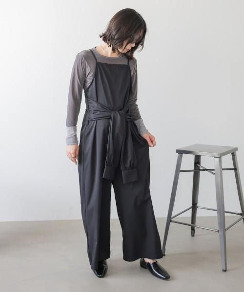 Bab(バブ)の「【サイズ展開あり】前結びオールインワン(サロペット/オーバーオール・レディース・ブラック/ブラウン・M/S)」の11枚目の写真