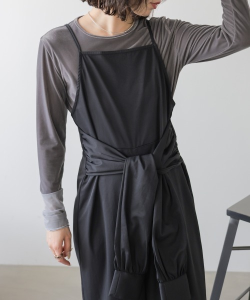 Bab(バブ)の「【サイズ展開あり】前結びオールインワン(サロペット/オーバーオール・レディース・ブラック/ブラウン・M/S)」の14枚目の写真