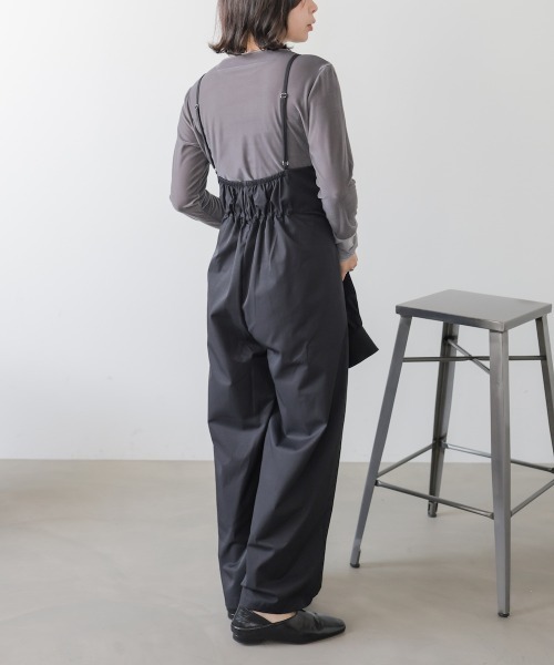 Bab(バブ)の「【サイズ展開あり】前結びオールインワン(サロペット/オーバーオール・レディース・ブラック/ブラウン・M/S)」の4枚目の写真