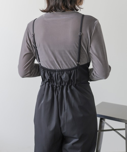 Bab(バブ)の「【サイズ展開あり】前結びオールインワン(サロペット/オーバーオール・レディース・ブラック/ブラウン・M/S)」の5枚目の写真