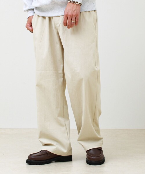 GLOSTER（グロスター）の「【人気シリーズ/UNISEX/5色展開】GOODNESS イージーパンツ 無地/迷彩（その他パンツ・メンズ・キナリ/ベージュ系その他/ブルー/チャコールグレー/ブラウン・S/M/L）」の9枚目の写真