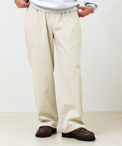 GLOSTER（グロスター）の「【人気シリーズ/UNISEX/5色展開】GOODNESS イージーパンツ 無地/迷彩（その他パンツ・メンズ・キナリ/ベージュ系その他/ブルー/チャコールグレー/ブラウン・S/M/L）」の13枚目の写真