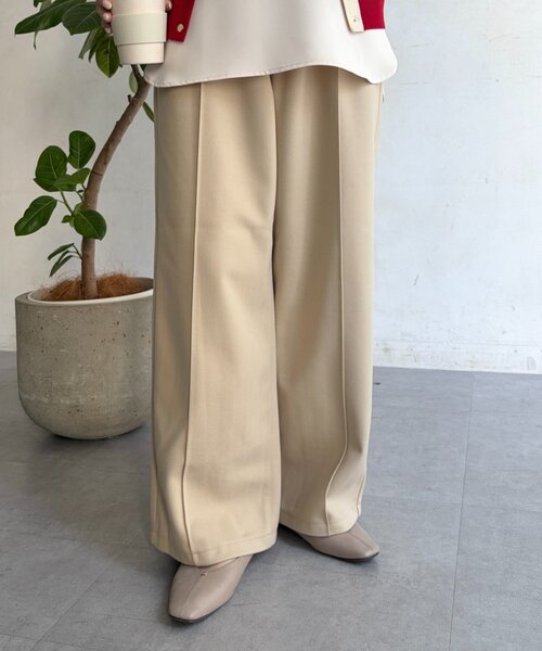 Jena espace merveilleux（ジェナ　エスパスメルヴェイユ）の「ウールライクパンツ（その他パンツ・レディース・チャコールグレー/アイボリー/ライトベージュ・FREE）」の3枚目の写真