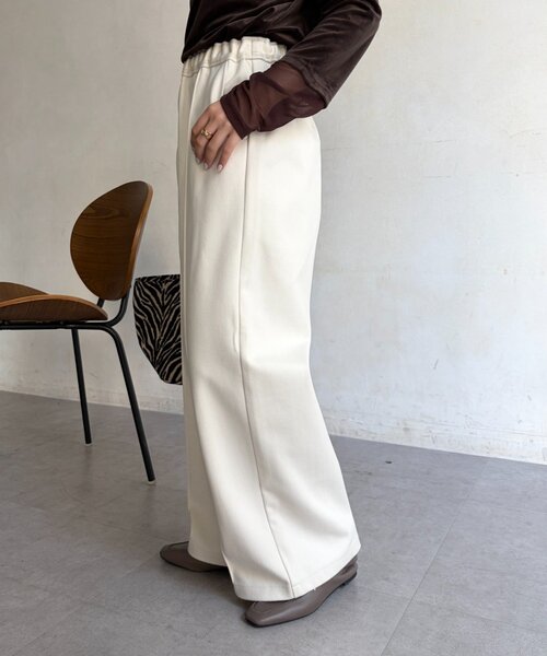 Jena espace merveilleux（ジェナ　エスパスメルヴェイユ）の「ウールライクパンツ（その他パンツ・レディース・チャコールグレー/アイボリー/ライトベージュ・FREE）」の9枚目の写真