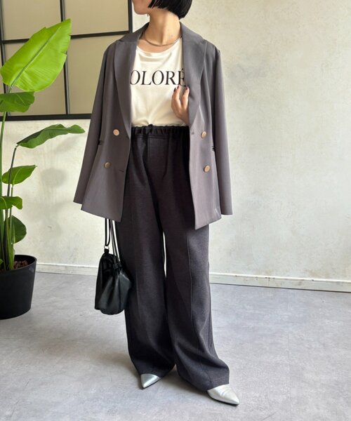 Jena espace merveilleux（ジェナ　エスパスメルヴェイユ）の「ウールライクパンツ（その他パンツ・レディース・チャコールグレー/アイボリー/ライトベージュ・FREE）」の11枚目の写真