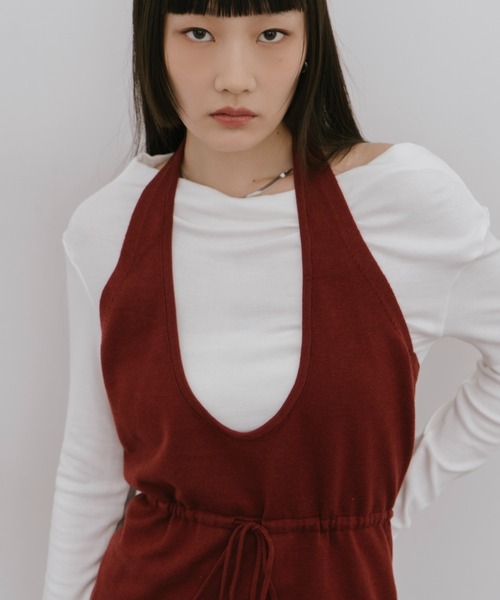 TODAYFUL（トゥデイフル）の「Halterneck Peplum Knit（ニット