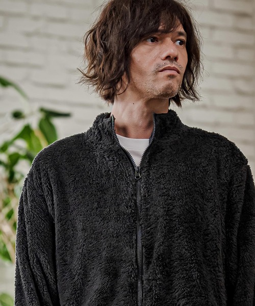 CAMBIO(カンビオ)の「mj11810- Double Shaggy Zip Blouson ジップアップブルゾン(AI-262-09)(ブルゾン・メンズ・ブラック/ベージュ/グレー・S/M/L)」の5枚目の写真