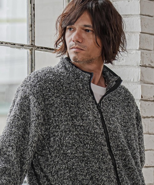CAMBIO(カンビオ)の「mj11810- Double Shaggy Zip Blouson ジップアップブルゾン(AI-262-09)(ブルゾン・メンズ・ブラック/ベージュ/グレー・S/M/L)」の11枚目の写真