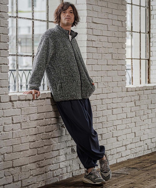 CAMBIO(カンビオ)の「mj11810- Double Shaggy Zip Blouson ジップアップブルゾン(AI-262-09)(ブルゾン・メンズ・ブラック/ベージュ/グレー・S/M/L)」の13枚目の写真