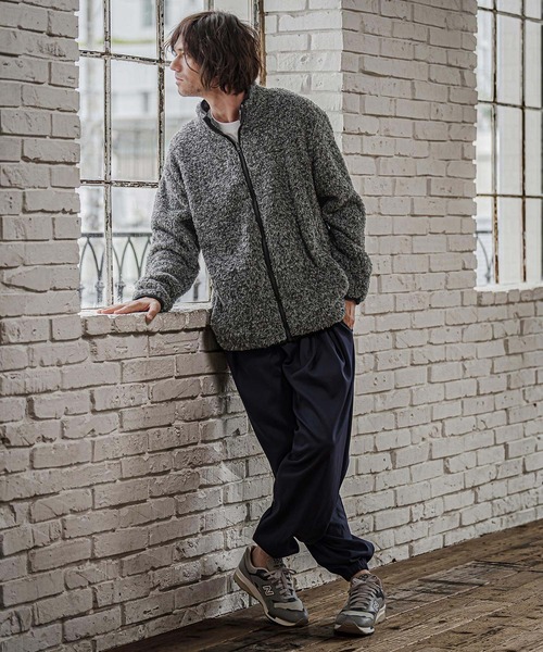 CAMBIO(カンビオ)の「mj11810- Double Shaggy Zip Blouson ジップアップブルゾン(AI-262-09)(ブルゾン・メンズ・ブラック/ベージュ/グレー・S/M/L)」の14枚目の写真