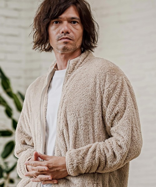 CAMBIO(カンビオ)の「mj11810- Double Shaggy Zip Blouson ジップアップブルゾン(AI-262-09)(ブルゾン・メンズ・ブラック/ベージュ/グレー・S/M/L)」の18枚目の写真