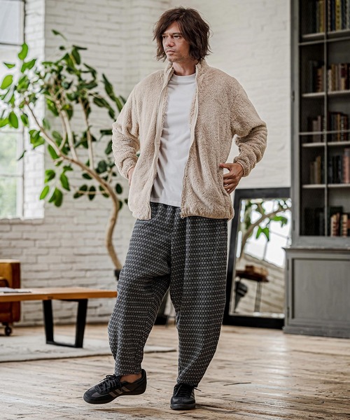 CAMBIO(カンビオ)の「mj11810- Double Shaggy Zip Blouson ジップアップブルゾン(AI-262-09)(ブルゾン・メンズ・ブラック/ベージュ/グレー・S/M/L)」の21枚目の写真