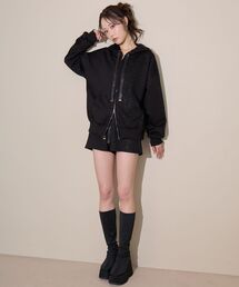 キラキララメプリントカットショートパンツ