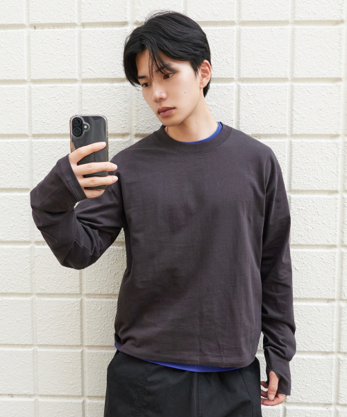 XERO（ゼロ）の「CHOR フィンガーホールロングスリーブ [チャコール]（Tシャツ/カットソー・レディース・その他・MEDIUM/LARGE/X-LARGE）」の2枚目の写真