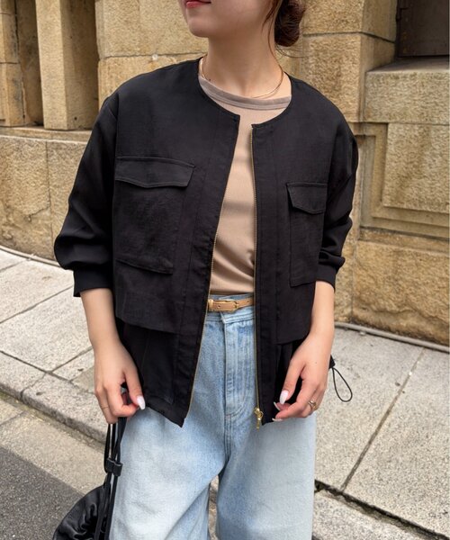Jena espace merveilleux(ジェナ エスパスメルヴェイユ)の「レイヤー風シアーブルゾン(ベスト・レディース・ブラウン/ブラック・FREE)」の16枚目の写真