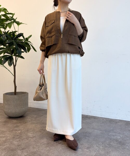 Jena espace merveilleux(ジェナ エスパスメルヴェイユ)の「レイヤー風シアーブルゾン(ベスト・レディース・ブラウン/ブラック・FREE)」の19枚目の写真