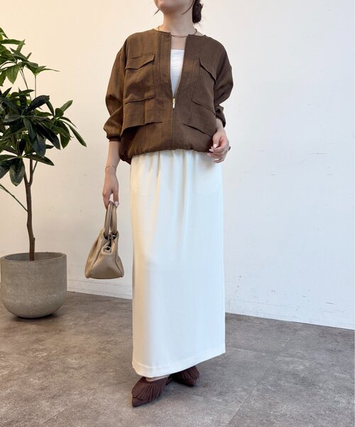 Jena espace merveilleux(ジェナ エスパスメルヴェイユ)の「レイヤー風シアーブルゾン(ベスト・レディース・ブラウン/ブラック・FREE)」の20枚目の写真