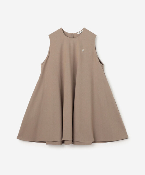 GYMPHLEX(ジムフレックス)の「Gymphlex | フランネル ノースリーブフレアチュニック WOMEN(シャツ/ブラウス・レディース・ダークネイビー/ブラウン系その他2・14)」の3枚目の写真