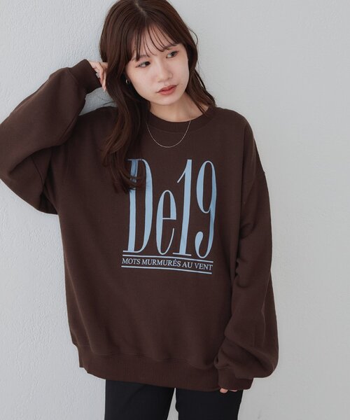 DISCOAT（ディスコート）の「【Enlude】アソート縦長ロゴスウェット《ユニセックス》（Tシャツ/カットソー・レディース・ブラウン/ライトベージュ/ネイビー・MEDIUM/LARGE）」の2枚目の写真