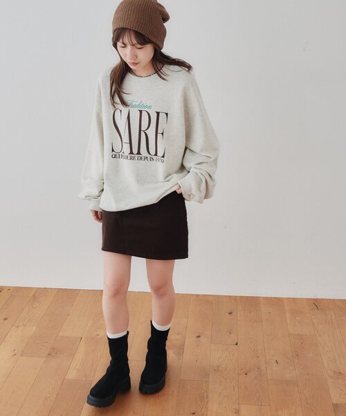 DISCOAT（ディスコート）の「【Enlude】アソート縦長ロゴスウェット《ユニセックス》（Tシャツ/カットソー・レディース・ブラウン/ライトベージュ/ネイビー・MEDIUM/LARGE）」の6枚目の写真