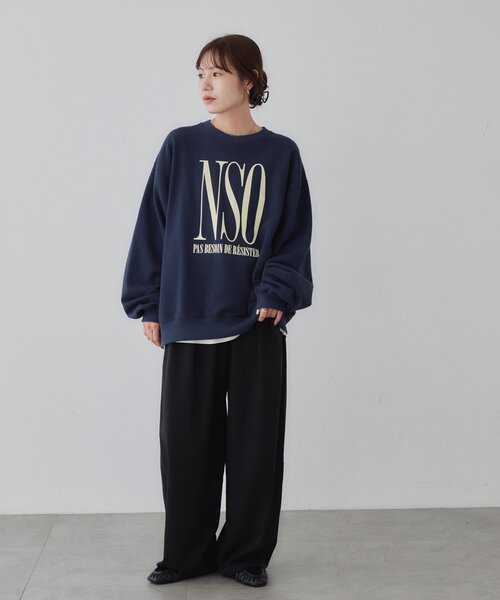 DISCOAT（ディスコート）の「【Enlude】アソート縦長ロゴスウェット《ユニセックス》（Tシャツ/カットソー・レディース・ブラウン/ライトベージュ/ネイビー・MEDIUM/LARGE）」の12枚目の写真