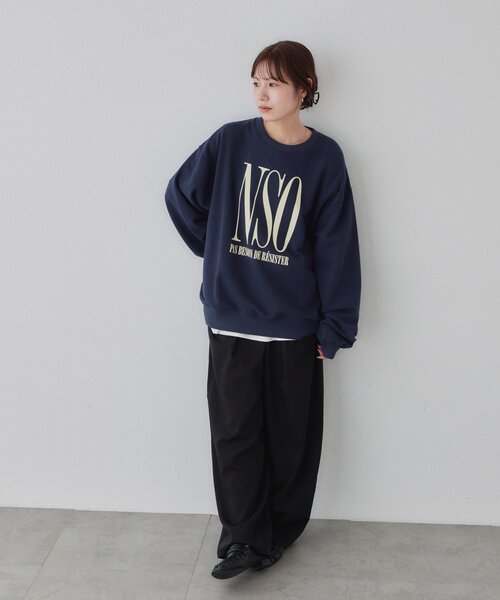 DISCOAT（ディスコート）の「【Enlude】アソート縦長ロゴスウェット《ユニセックス》（Tシャツ/カットソー・レディース・ブラウン/ライトベージュ/ネイビー・MEDIUM/LARGE）」の13枚目の写真