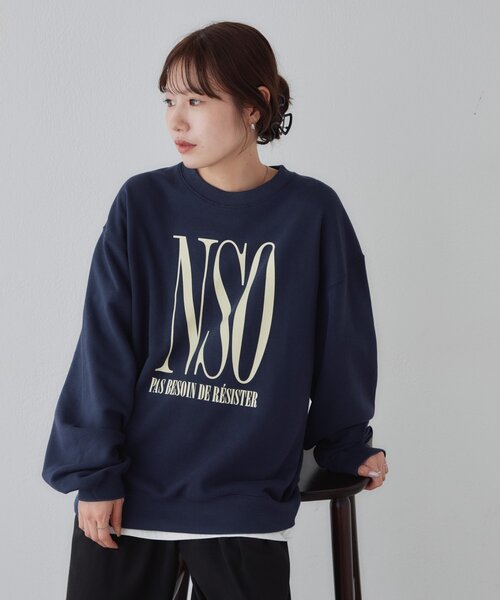 DISCOAT（ディスコート）の「【Enlude】アソート縦長ロゴスウェット《ユニセックス》（Tシャツ/カットソー・レディース・ブラウン/ライトベージュ/ネイビー・MEDIUM/LARGE）」の14枚目の写真
