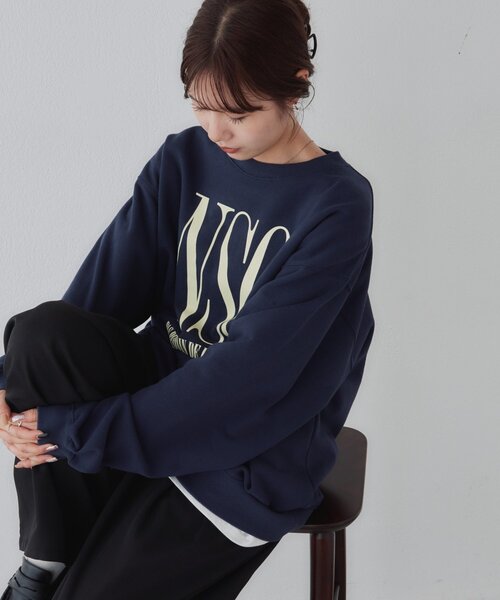DISCOAT（ディスコート）の「【Enlude】アソート縦長ロゴスウェット《ユニセックス》（Tシャツ/カットソー・レディース・ブラウン/ライトベージュ/ネイビー・MEDIUM/LARGE）」の16枚目の写真